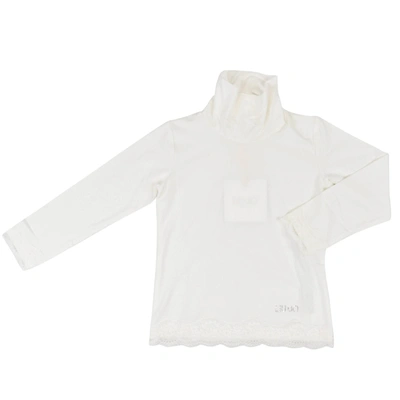 Liu •jo Kids' Viscosa T-shirt In White