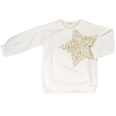 Liu •jo Kids' Cotton Sweatshirt In White