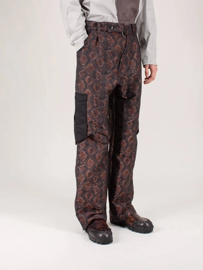 Kiko Kostadinov Bindra Cargo Trousers Auburn Snake In Mixed