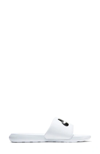 Nike Victori One Slides In White In White/ Black/ White