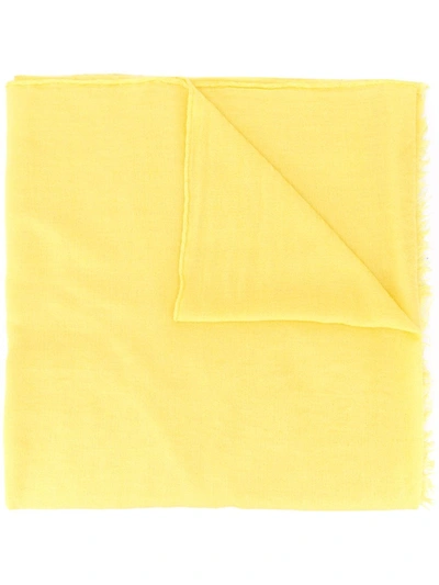 Rick Owens Oversized Lightweight Scarf In Yellow