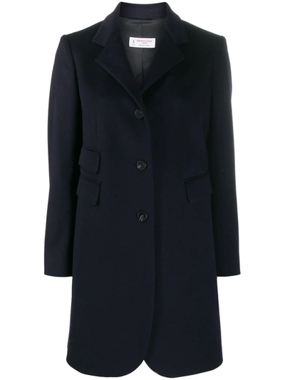 Alberto Biani Onebreasted Wool Coat In Blue