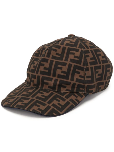 Fendi Ff Monogram Baseball Cap In Brown | ModeSens display picture 3