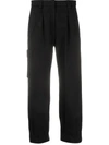 PT01 PLEATED COTTON CARGO TROUSERS