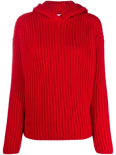 Fedeli Hooded Cashmere Jumper In Red