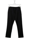 PAOLO PECORA TEEN STRAIGHT LEG TRACK TROUSERS