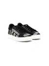 DSQUARED2 SLOGAN PRINT LACE-UP SNEAKERS