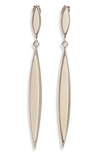 Isabel Marant Modernist Double Drop Earrings In Ecru/ Silver