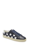 Saint Laurent Court Classic Sl/06 Star Low Top Sneaker In Navy/ Blanc Optique