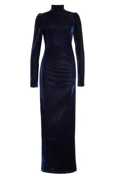 Reformation Moonlight Long Sleeve Gown In Galaxy