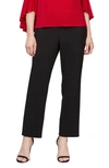 Alex Evenings Slim Leg Crepe Pants In Black