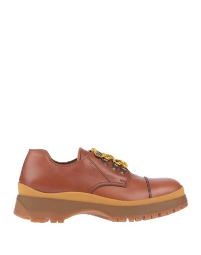 Prada Lace-up Shoes In Brown