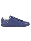 Raf Simons Faux Leather Orion Sneakers In Blue