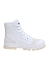 JIMMY CHOO WHITE LEATHER HI TOP SNEAKERS,3F28C460-3679-12EE-0A27-1F51AFAF2305