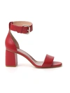 RED VALENTINO RED LEATHER SANDALS,955F2604-4C48-62EF-96C4-C8B13E02141D