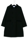 Siola A-line Buttoned Coat In Blue