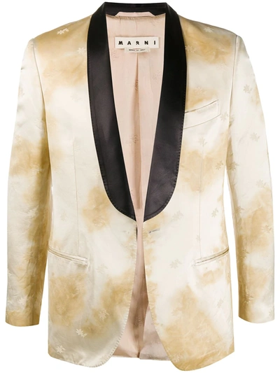 Marni Floral Sateen Jacquard Jacket In White