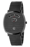 Gucci Men's 38mm Square 3-window Interlocking G Bracelet Watch In Grey