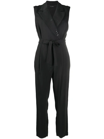 Peserico Tuxedo Jumpsuit In Black