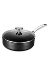 Le Creuset Hard Anodized Aluminum Nonstick 3.5-qt. Saute Pan With Lid In Black