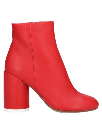 Mm6 Maison Margiela Ankle Boots In Red
