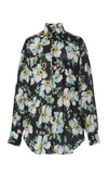 Tom Ford Oversized Floral Voile Shirt In Multi