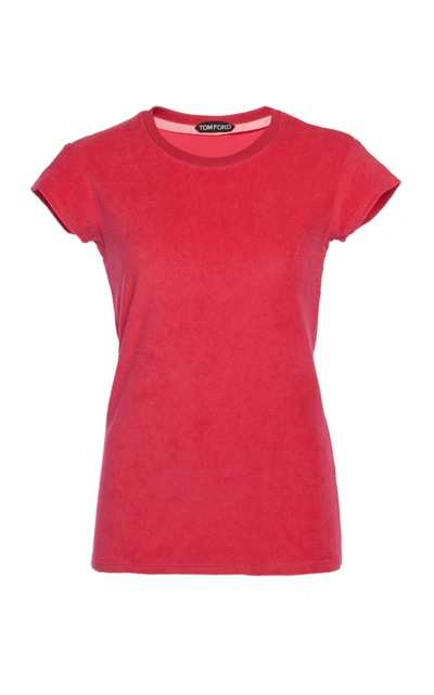 Tom Ford Cotton-jersey Short Sleeve T-shirt In Pink