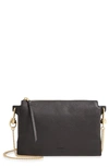 Allsaints Fetch Large Leather Chain Wallet Crossbody In Black