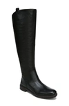 Franco Sarto Ldaya Wc Womens Leather Stacked Heel Knee-high Boots In Black