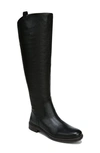 Franco Sarto Ldaya Wc Womens Leather Stacked Heel Knee-high Boots In Black Leather