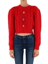 ALESSANDRA RICH ALESSANDRA RICH FLORAL EMBROIDERED CROPPED JUMPER
