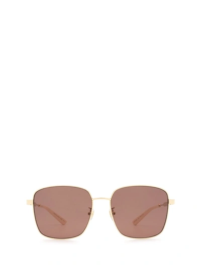 Gucci Eyewear Square Frame Sunglasses In Gold