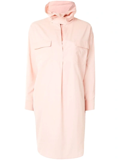 Kenzo Cowl Neck Dress In Pink