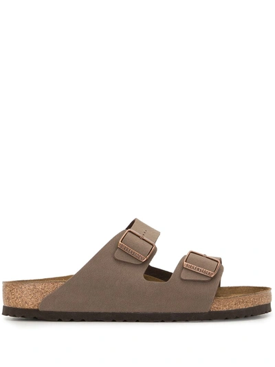 Birkenstock Arizona Soft Footbed Leather Sandal In Brown