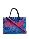 MOSCHINO TAPESTRY JACQUARD TOTE BAG
