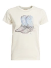 POLO RALPH LAUREN COWBOY BOOTS PRINT COTTON T-SHIRT