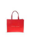 TOMMY HILFIGER LOGO PRINT SHOPPER IN RED