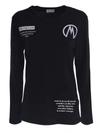 MONCLER LONG SLEEVES T-SHIRT IN BLACK WITH LOGO