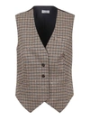 BRUNELLO CUCINELLI CHECK PRINT SEQUINED WAISTCOAT