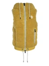 MONCLER TEDDY EFFECT VEST IN YELLOW