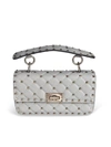 VALENTINO GARAVANI SMALL ROCKSTUD SPIKE BAG IN ICE COLOR