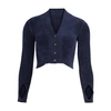 JACQUEMUS VELVET CARDIGAN,JAC6MFV2BLU