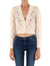 ALESSANDRA RICH ALESSANDRA RICH FLORAL EMBROIDERED CARDIGAN