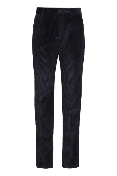 Dolce & Gabbana Corduroy Trousers In Black