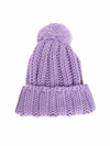 MSGM KNITTED BEANIE IN VIOLET