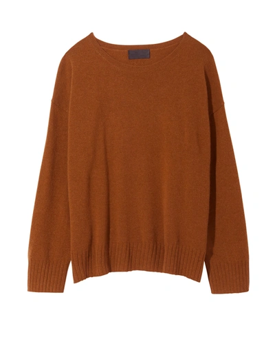 Nili Lotan Boyfriend Sweater In Cognac