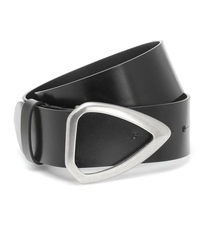 Isabel Marant Linka Calf Hair And Leather Belt In Black