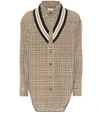 BURBERRY CHECKED COTTON AND WOOL SHIRT,P00515120