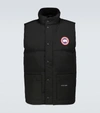 Canada Goose Charcoal Polyester Blend Freestyle Sleeveless Down Jacket In Black