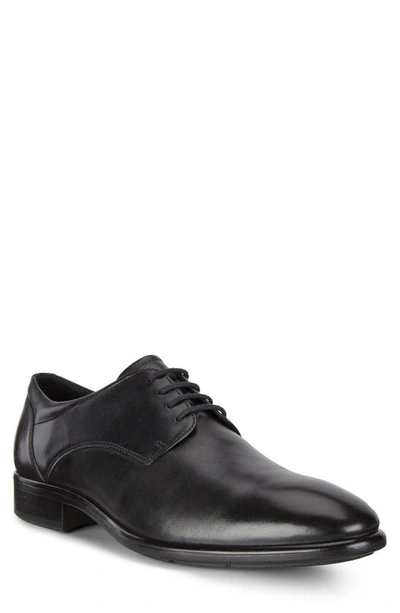 Ecco City Tray Plain Toe Derby In Black